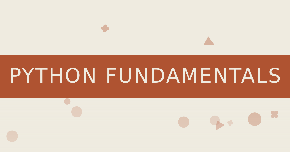 Python Programming - Fundamentals
